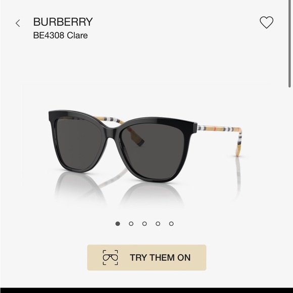 Burberry black square sunglasses - Picture 3 of 3